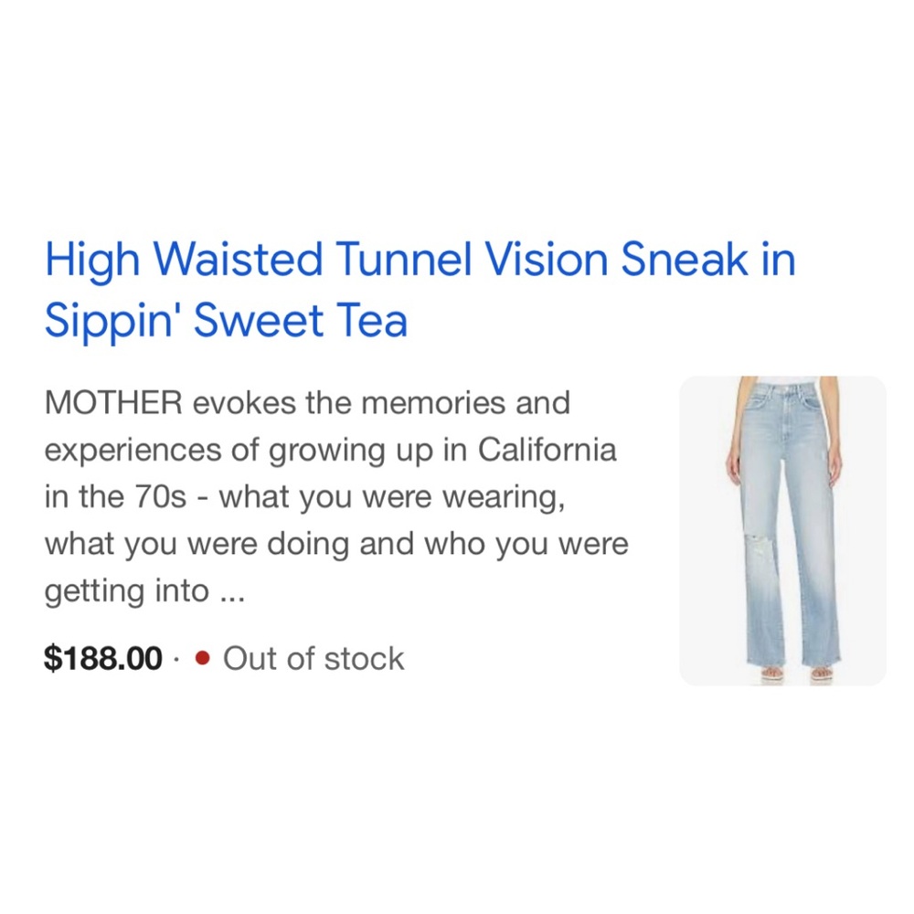 MOTHER High Waisted Tunnel Vision Sneak Sippin’ Sweet Tea Straight Leg 23 - Picture 14 of 15